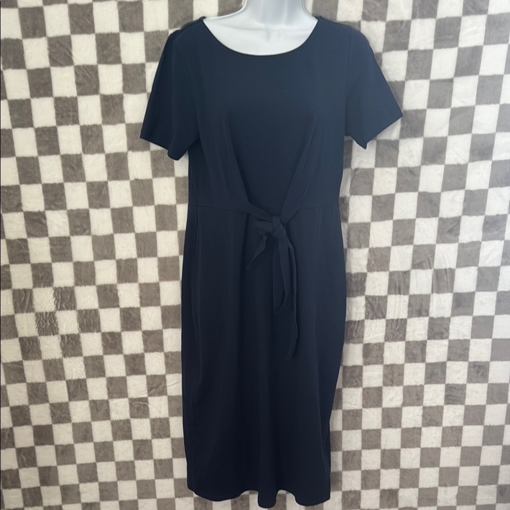 Mast & Harbour Women’s Navy Blue Solid Sheath Dress Size M/Medium